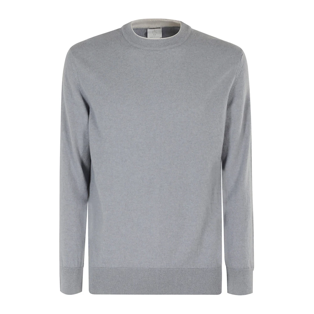 Eleventy Tipping Crew Neck Sweater Blue Heren