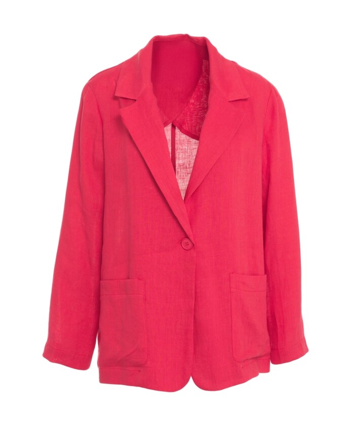 blazer-en-lin-rouge-avec-revers