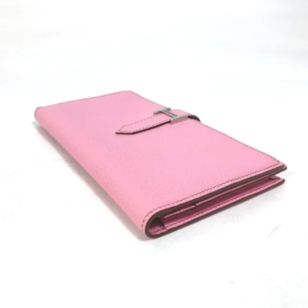 Hermès Vintage Pre-owned Leather wallets Pink Dames