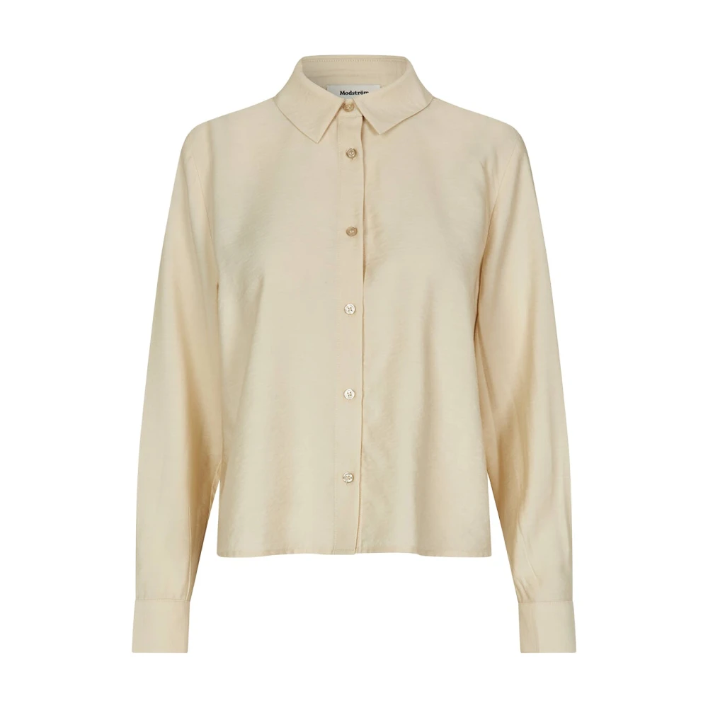 Modström HudgesMD Shirt Lange Mouw Stijlvolle Blouse Beige Dames