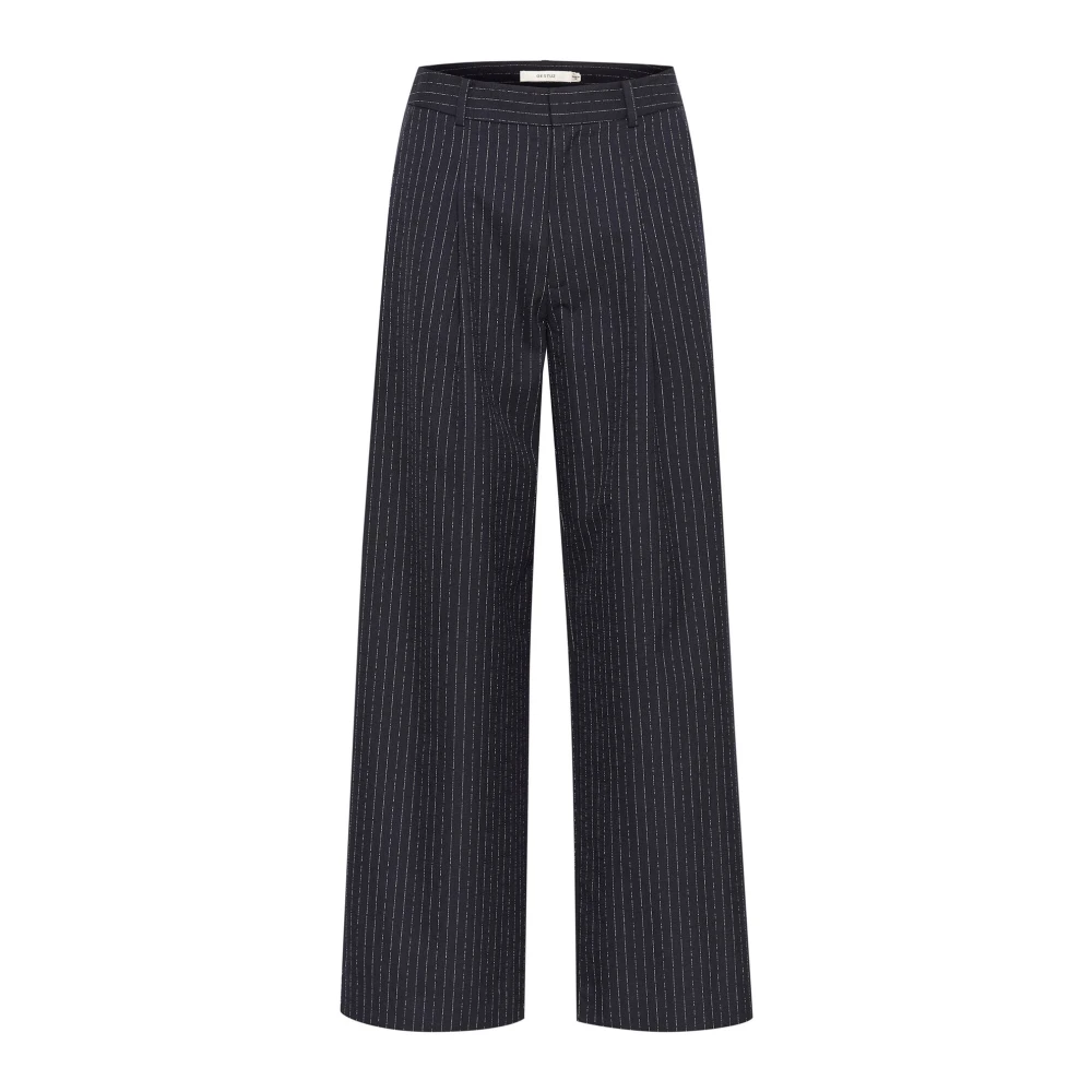 Gestuz High-waisted Pinstripe Broek Black Dames