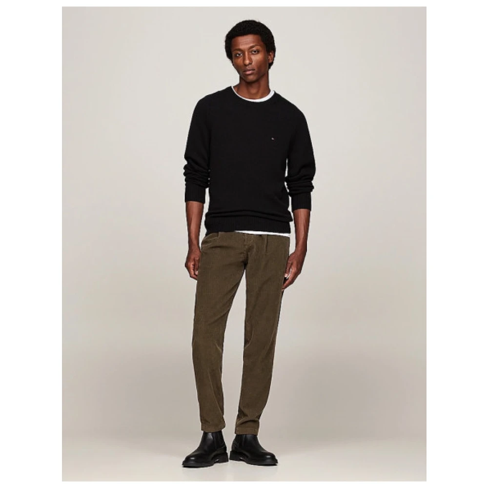 Tommy Hilfiger Ronde Hals Wollen Trui Black Heren