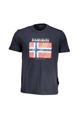 t-shirt-en-coton-bleu-avec-logo-imprime