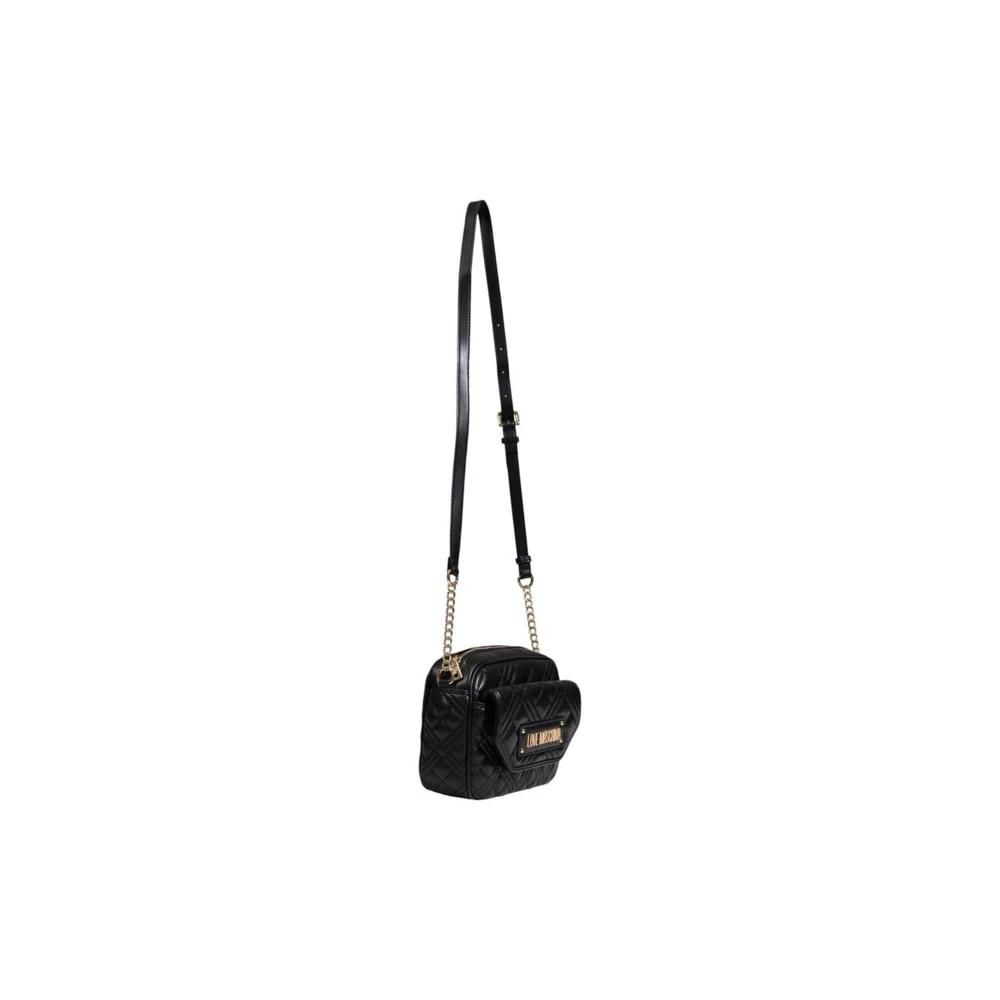 Love Moschino Stijlvolle Zwarte Polyethyleen Dames Handtas Black Dames