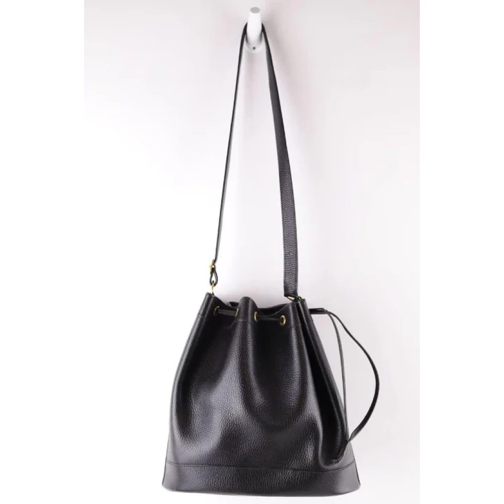 Hermès Vintage Pre-owned Leather shoulder-bags Black Dames
