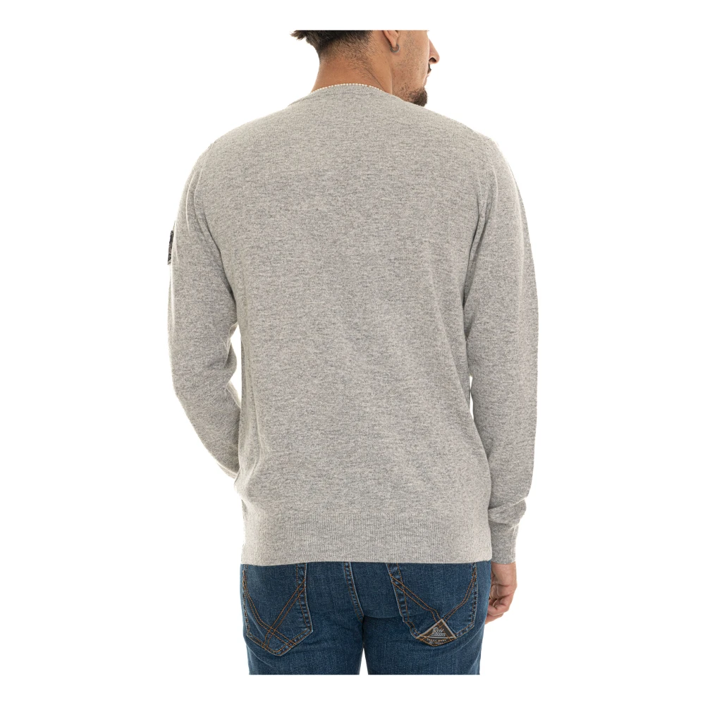 Roy Roger's Ribgebreide Trui met Armband Gray Heren