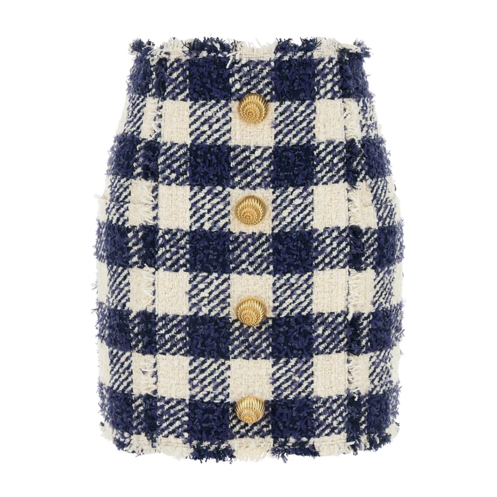 Balmain Chique Mini-rok van Geborduurd Tweed Multicolor Dames