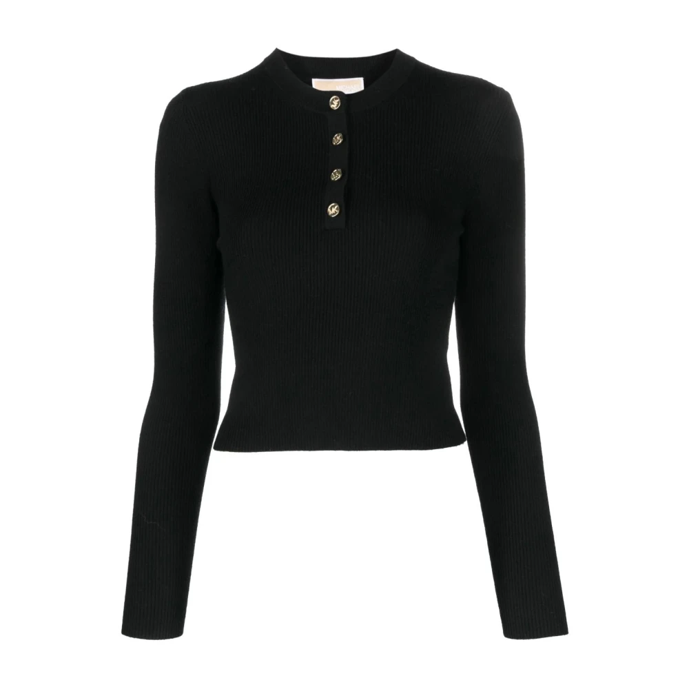 Michael Kors Geribde trui van wolmix Black Dames