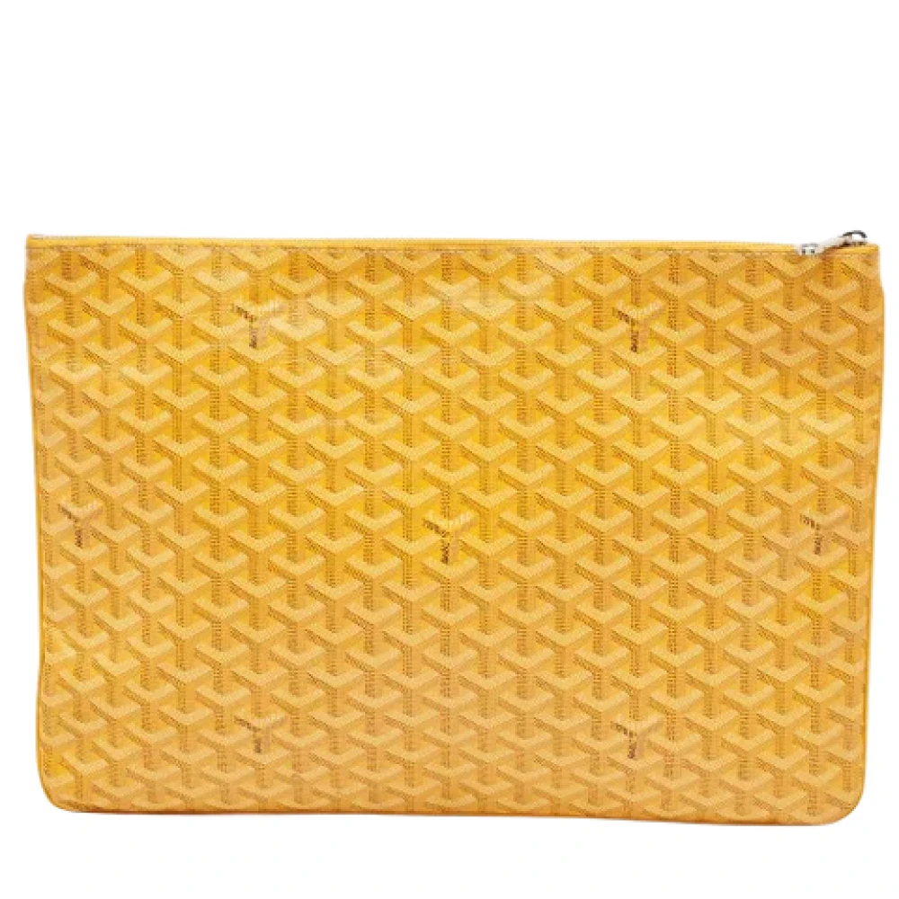 Goyard Vintage Pre-owned Canvas clutches Yellow Dames