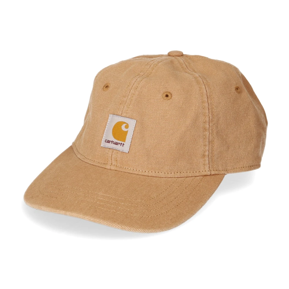 Carhartt WIP Canvas Six-Panel Pet met Logo Patch Beige Heren