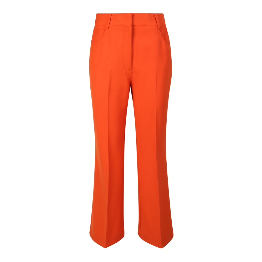 Stella Mccartney Women's Orange Cropped Tailored Trousers