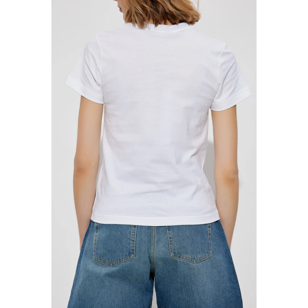 Alaïa T-shirt met logo White Dames