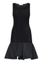 robe-noire-en-coton-cotele-avec-peplum