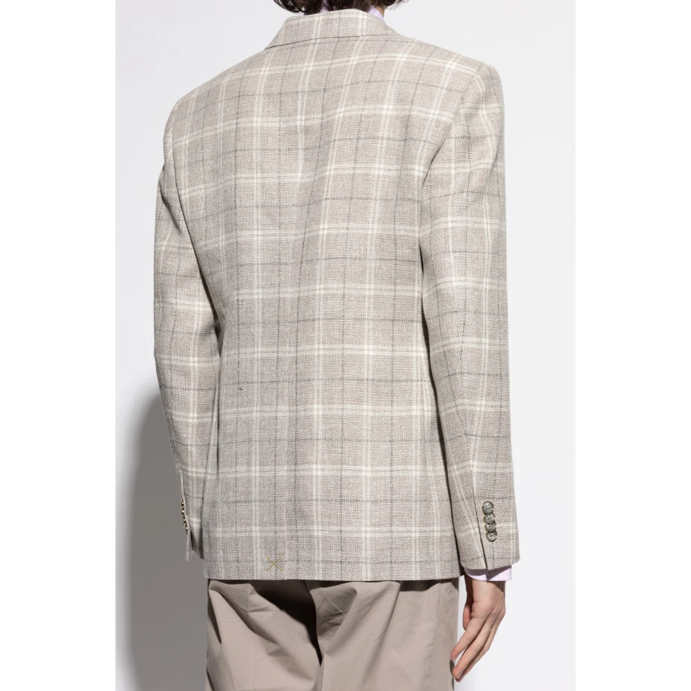 ETRO Blazer met ruitpatroon Gray Heren