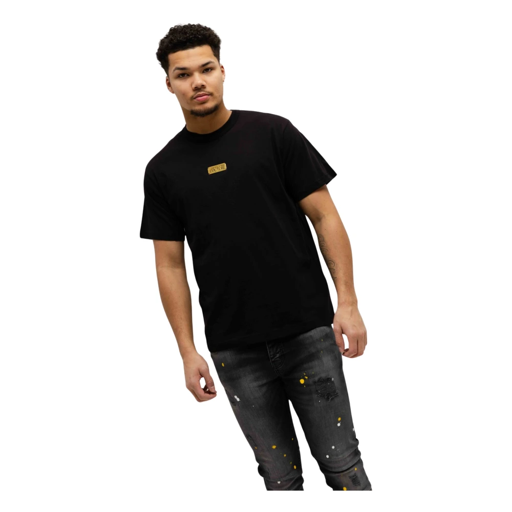 Versace Jeans Couture Plate Logo T-Shirt Zwart Heren Black Heren