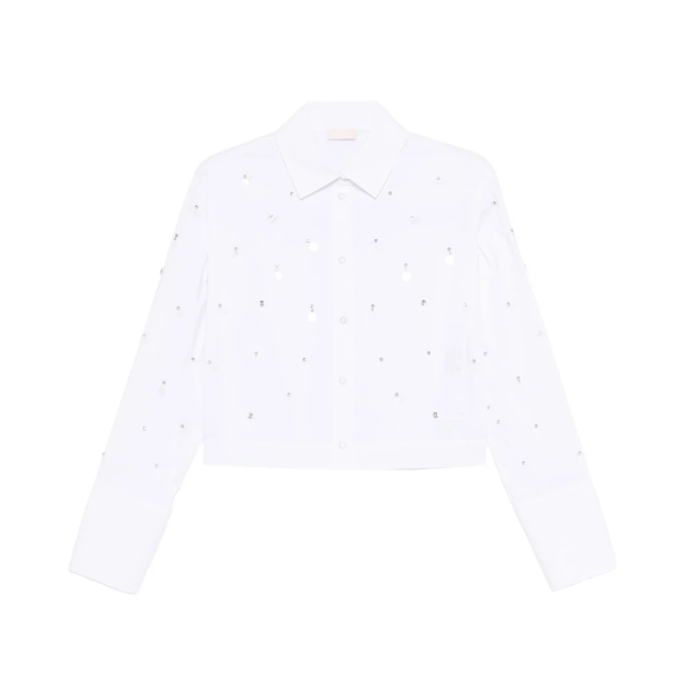 Liu Jo Women's White Shirts, Xs, Camicia Con Decorazione