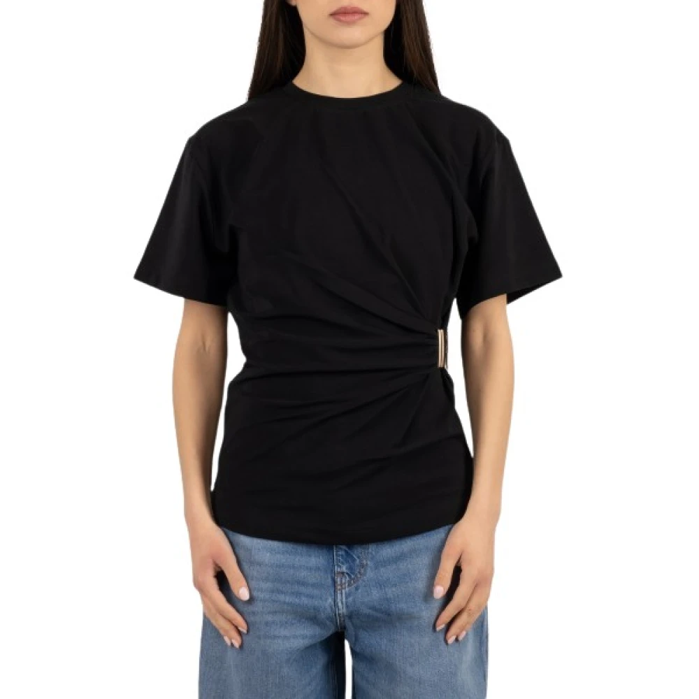 Pinko Kvinno Svart Toppar Dam, S, Bomull, Maglia