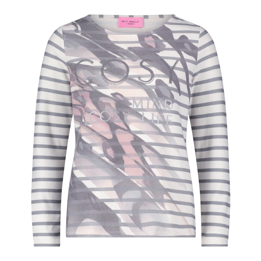 Betty Barclay Glitter Gestreept Shirt met Dierenprint Multicolor Dames