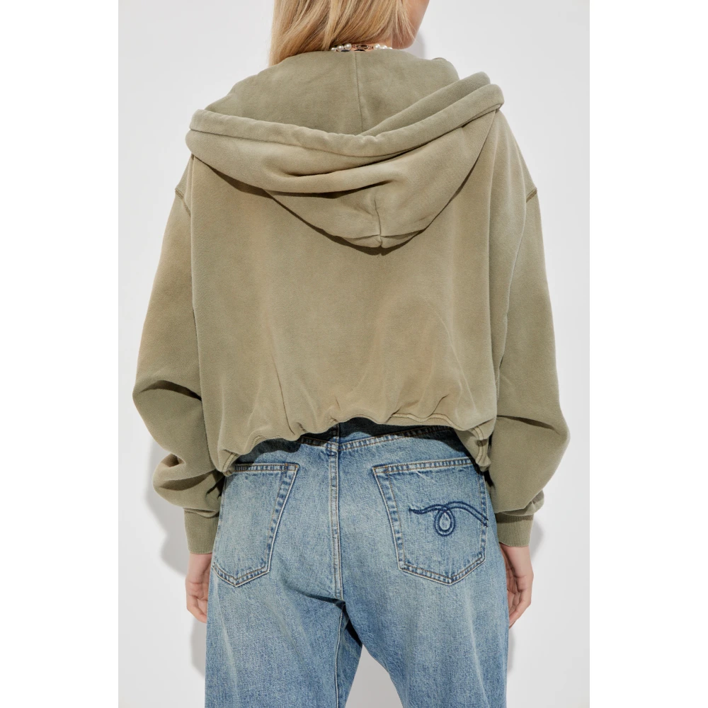 R13 Balloon Zip-Up Hoodie Beige Dames