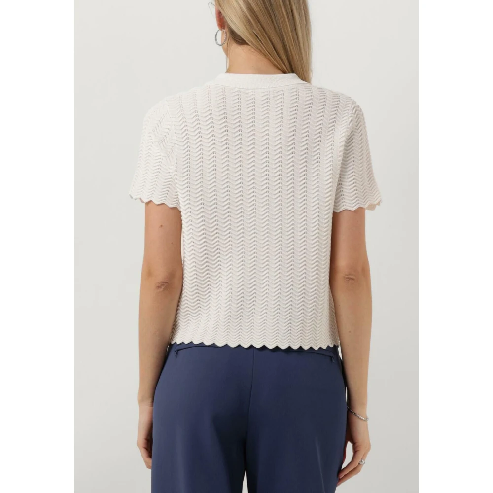 Suncoo Ecru Twist T-shirt Giblis Beige Dames
