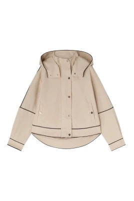 Kort parkas i teknisk bomull