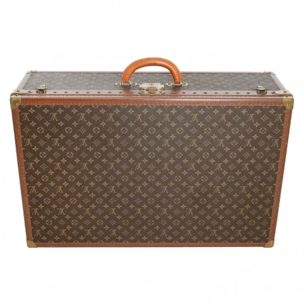 Louis Vuitton Vintage Bruine Stoffen Louis Vuitton Reistas Brown Dames