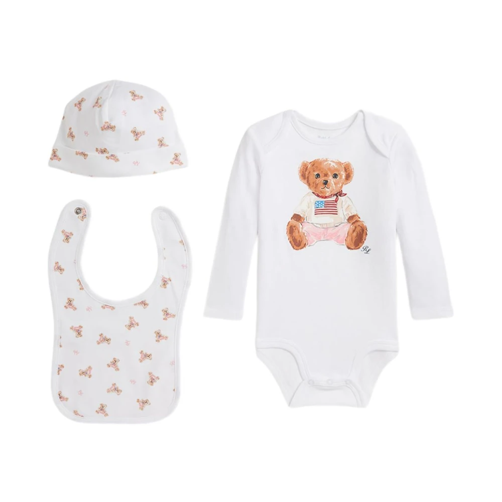 Polo Ralph Lauren Women's White Polo Bear Onesie Set