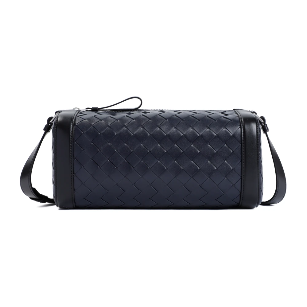 Bottega Veneta Intrecciato Messenger Tas Black Heren