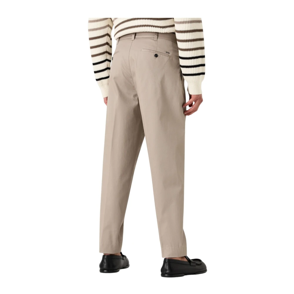 Emporio Armani Stijlvolle Broeken voor Mannen Beige Heren