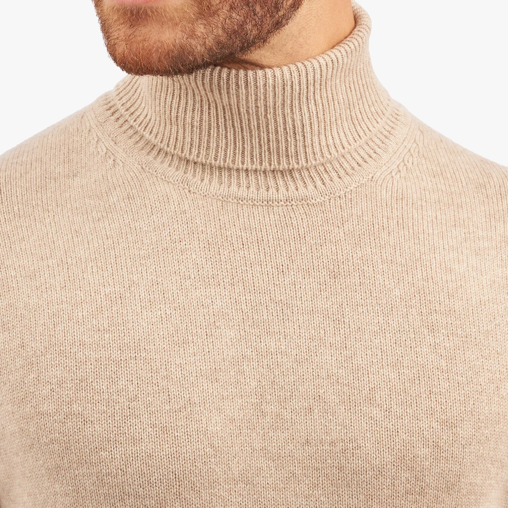 Brooks Brothers Camelkleurige wollen kasjmier trui met turtleneck Brown Heren