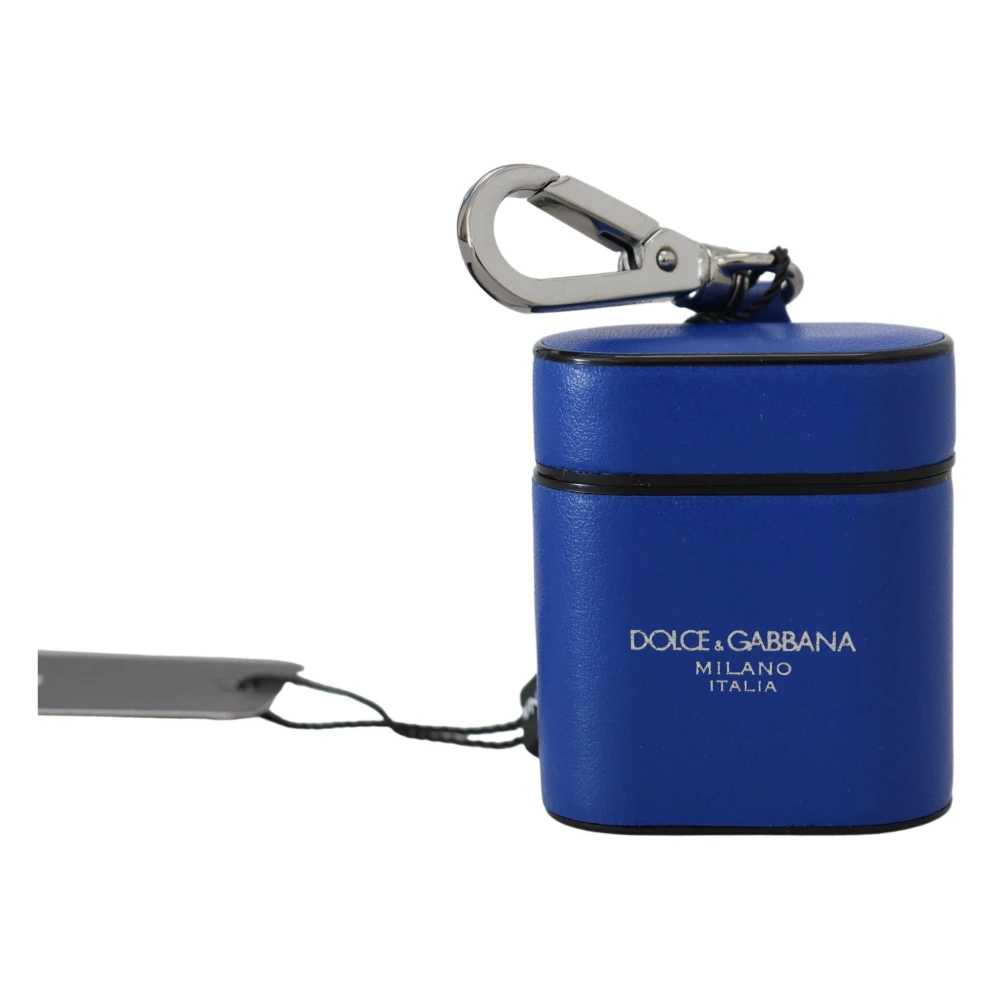 Dolce & Gabbana Unisex Blue Luxury Leather Airpods Case