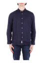 chemise-bleue-a-boutons-en-lin