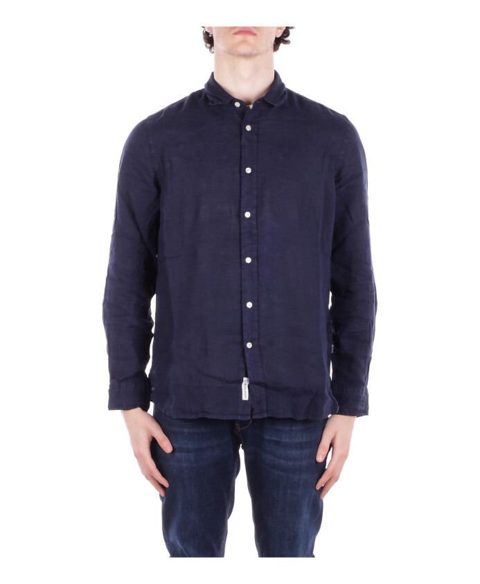 chemise-bleue-a-boutons-en-lin
