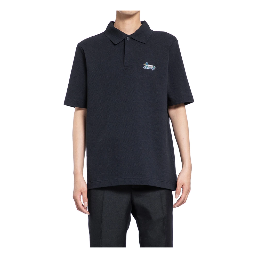 Burberry Zwarte Eend Logo Polo Shirt Black Heren