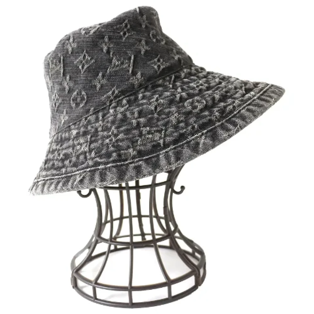 Louis Vuitton Vintage Pre-owned Cotton hats Black Dames