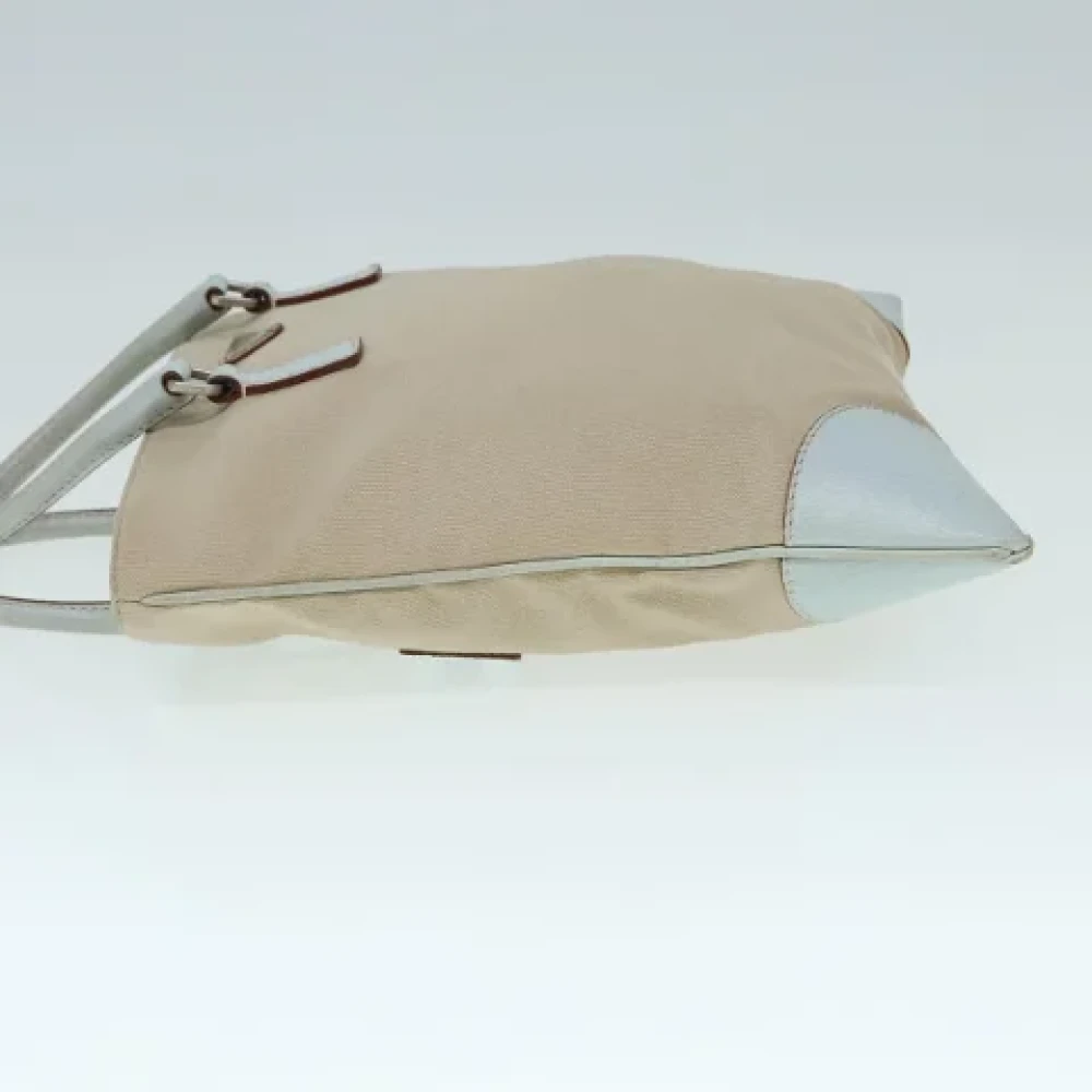 Prada Vintage Pre-owned Canvas handbags Beige Dames