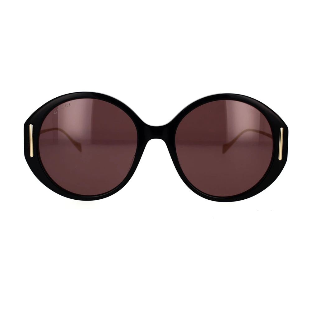 Gucci Women's Black Round Oversized Sunglasses With Gg Logo - Sunglasses - 58 Mm - Accessories