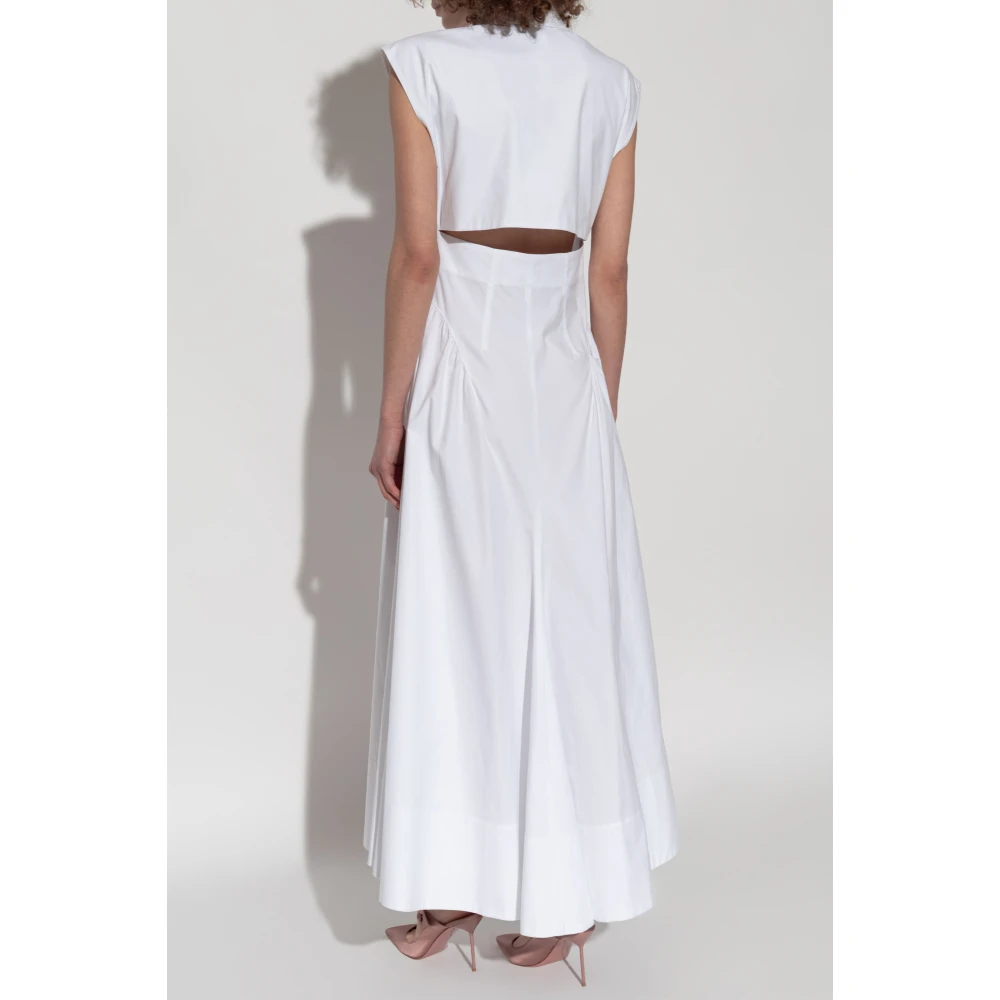 SPORTMAX Katoenen jurk 'Fabiana' White Dames