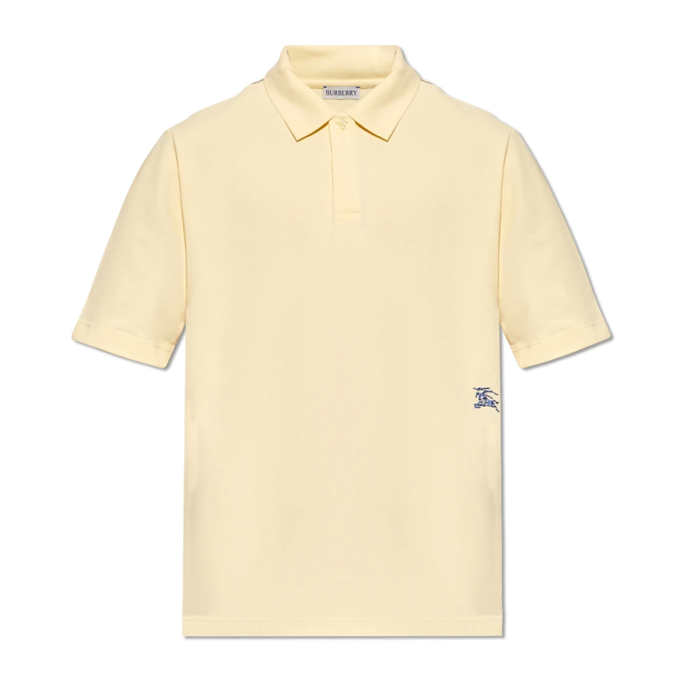 Burberry Polo shirt met geborduurd logo Yellow Heren