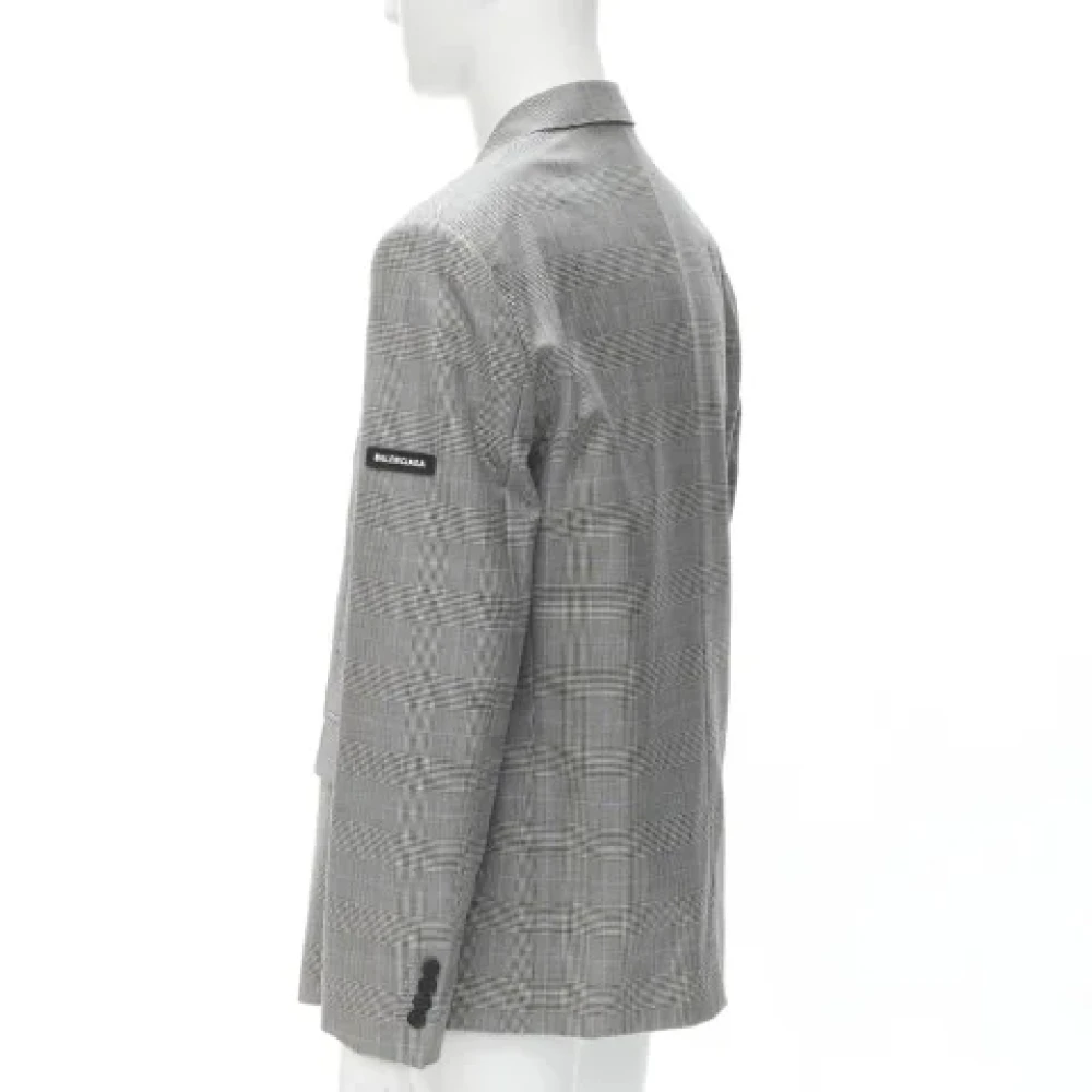 Balenciaga Vintage Pre-owned Wool outerwear Gray Dames