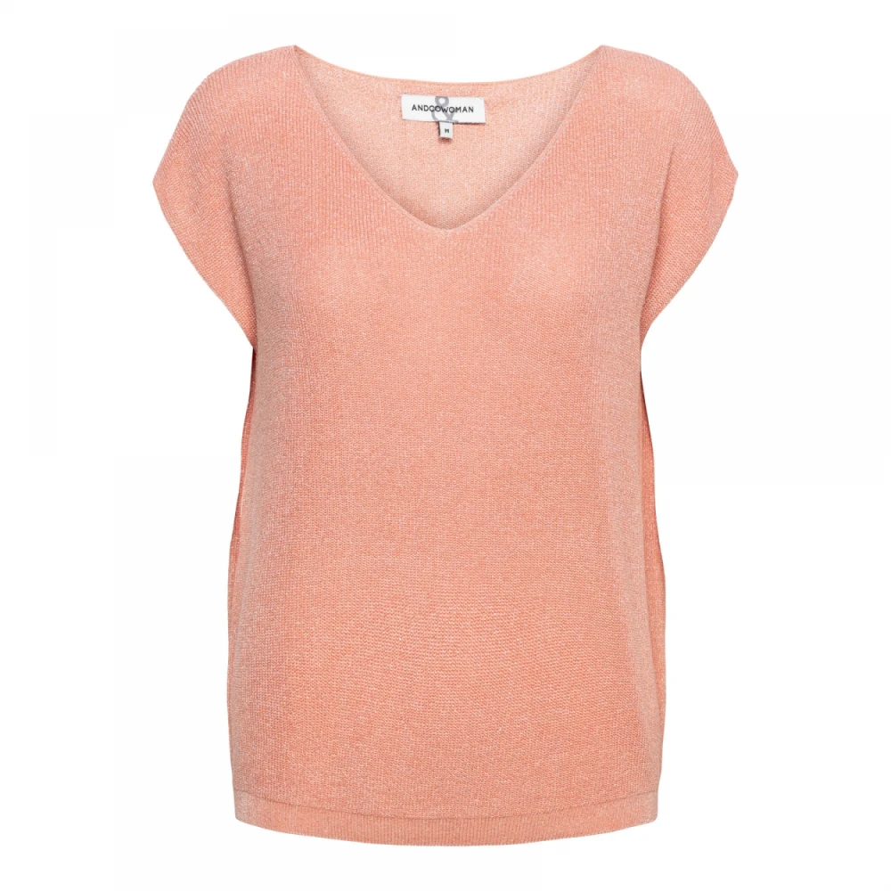 &Co Woman Peach Gebreide Top Pink Dames