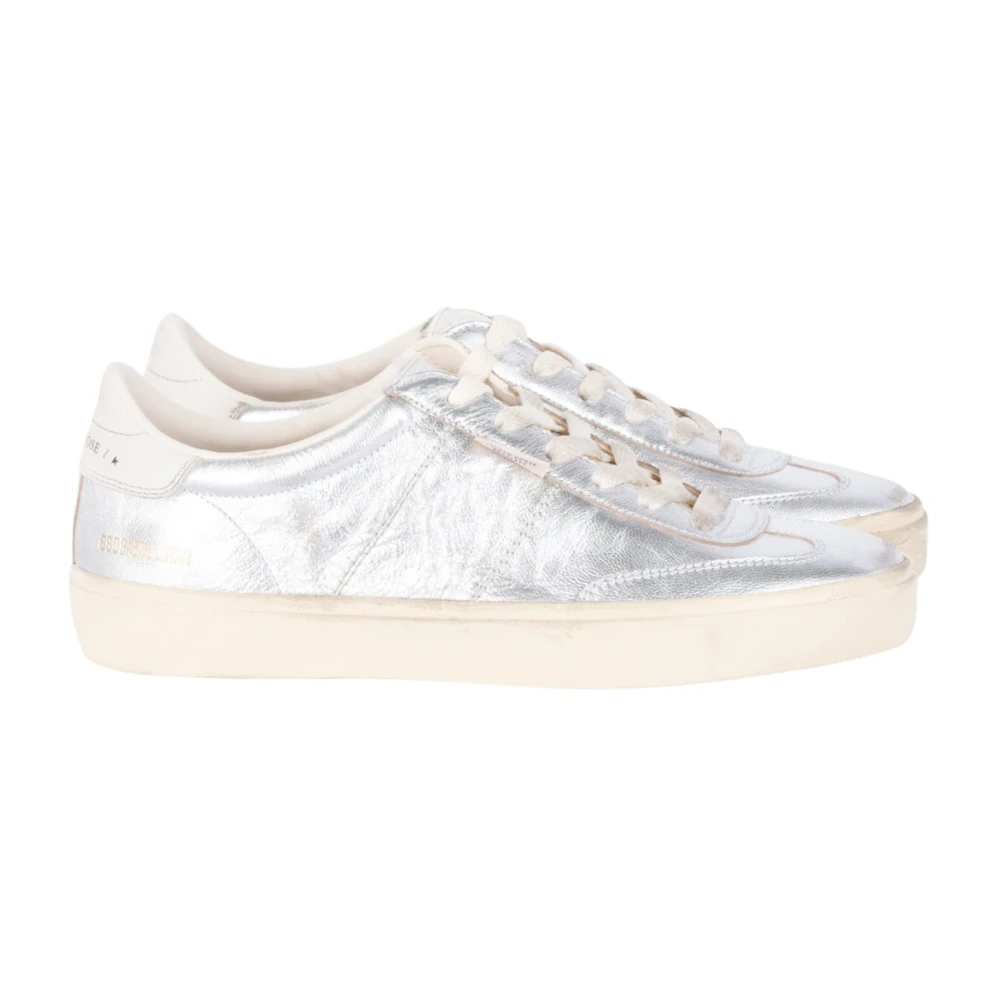 Golden Goose Silver Soul Star Laminerade Sneakers Gray, Dam