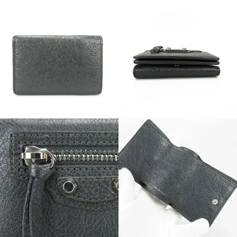 Balenciaga Vintage Pre-owned Leather wallets Gray Dames