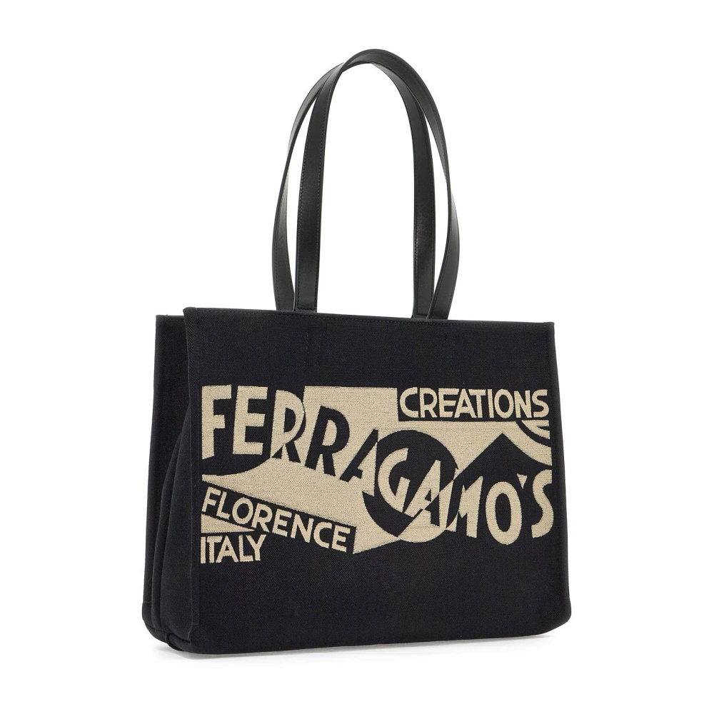 Salvatore Ferragamo Logo Bedrukte Tote Tas Multicolor Dames