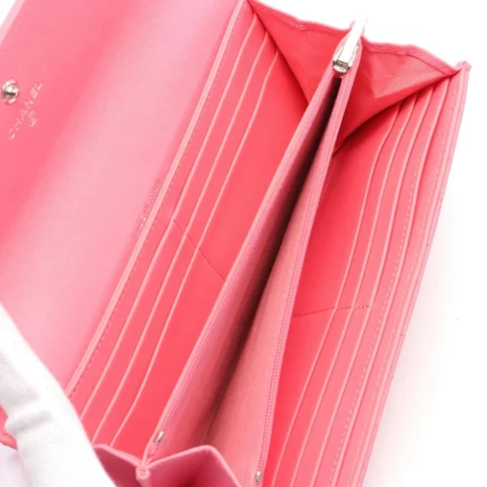 Chanel Vintage Pre-owned Leather wallets Pink Dames