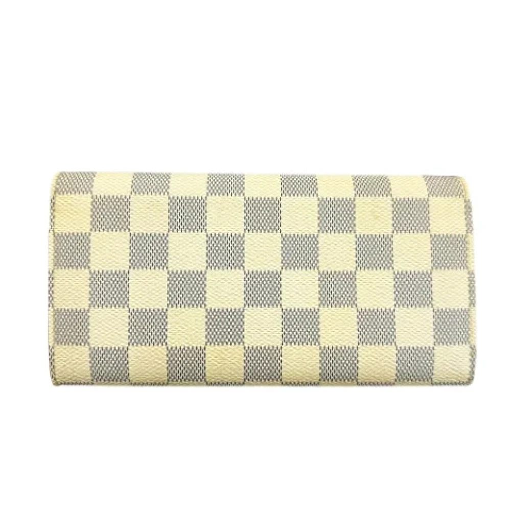 Louis Vuitton Vintage Pre-owned Fabric wallets White Dames
