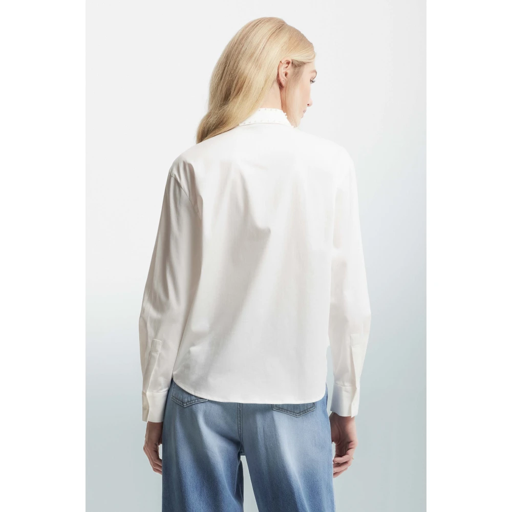 Kocca Klassieke Kraagdetail Shirt White Dames