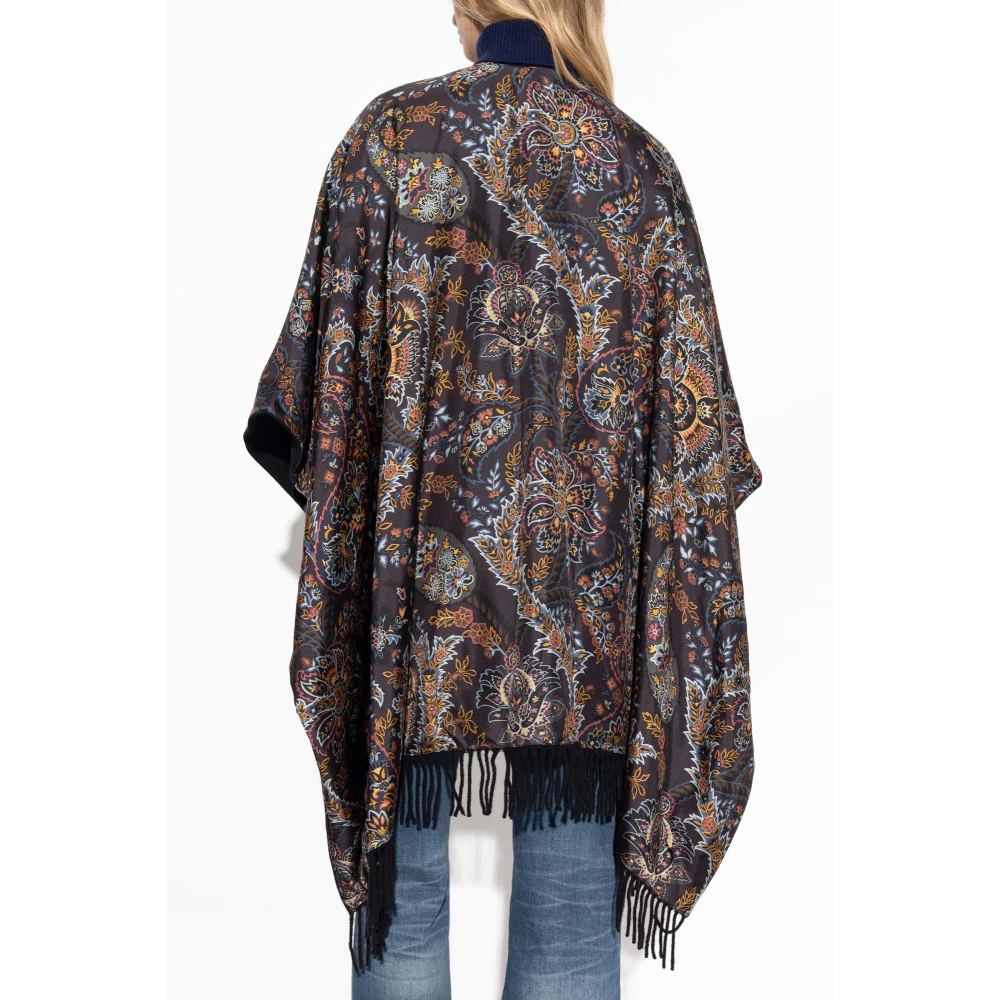 ETRO Poncho met bloemenpatroon Multicolor Dames