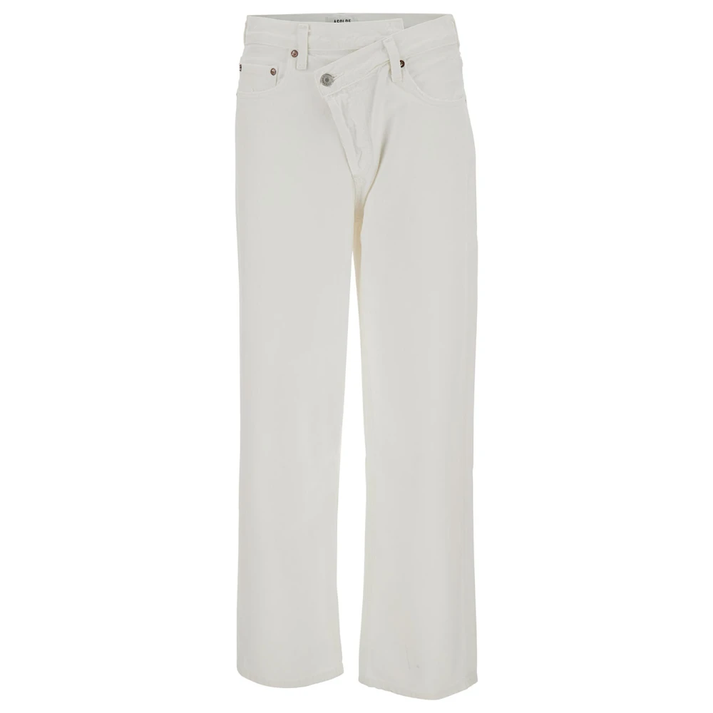 Agolde Women's White Jeans - Straight Fit Jeans - W28 - Jeans