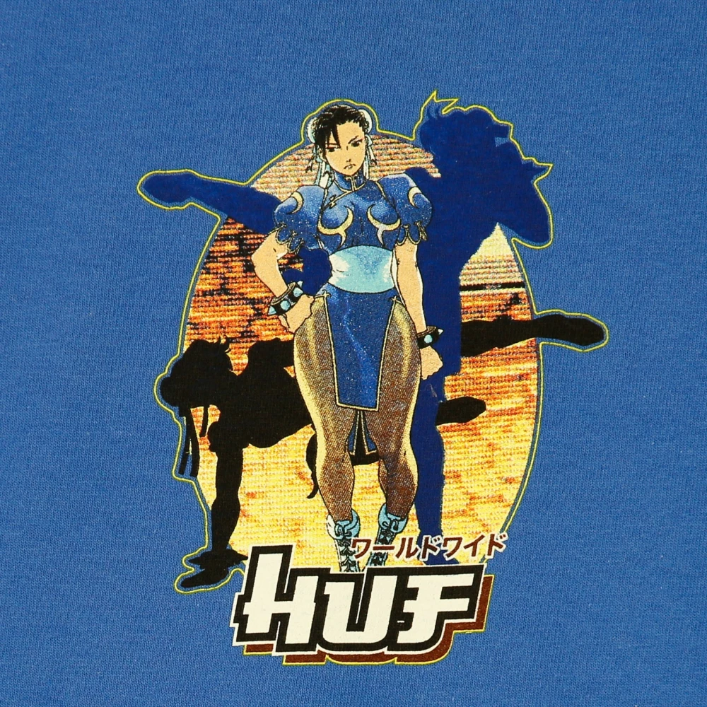 HUF Chun-Li Street Fighter II Tee Blue Heren